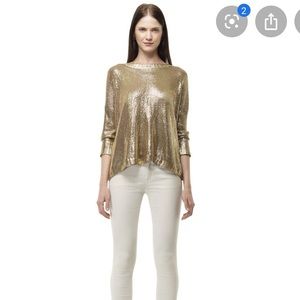 Club Monaco Mariah Gold Foil Sweater